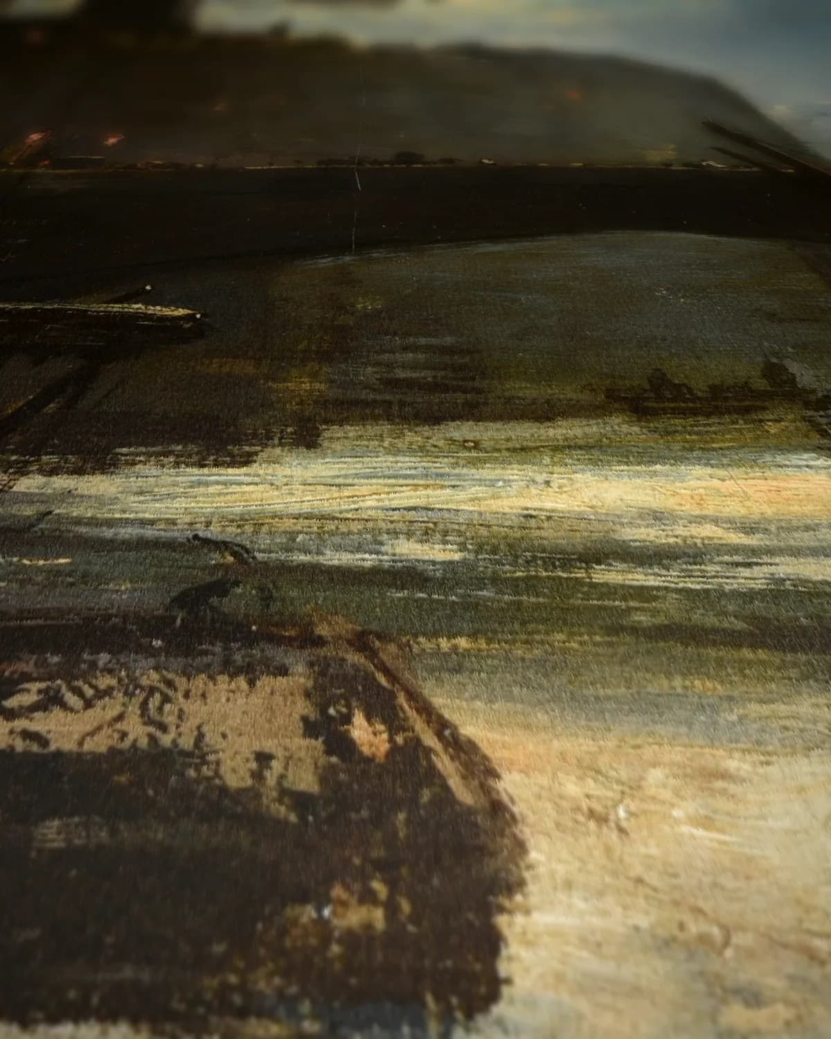 Notre Dame bij maanlicht op geweven fluweel, uitsnede 1 van 3