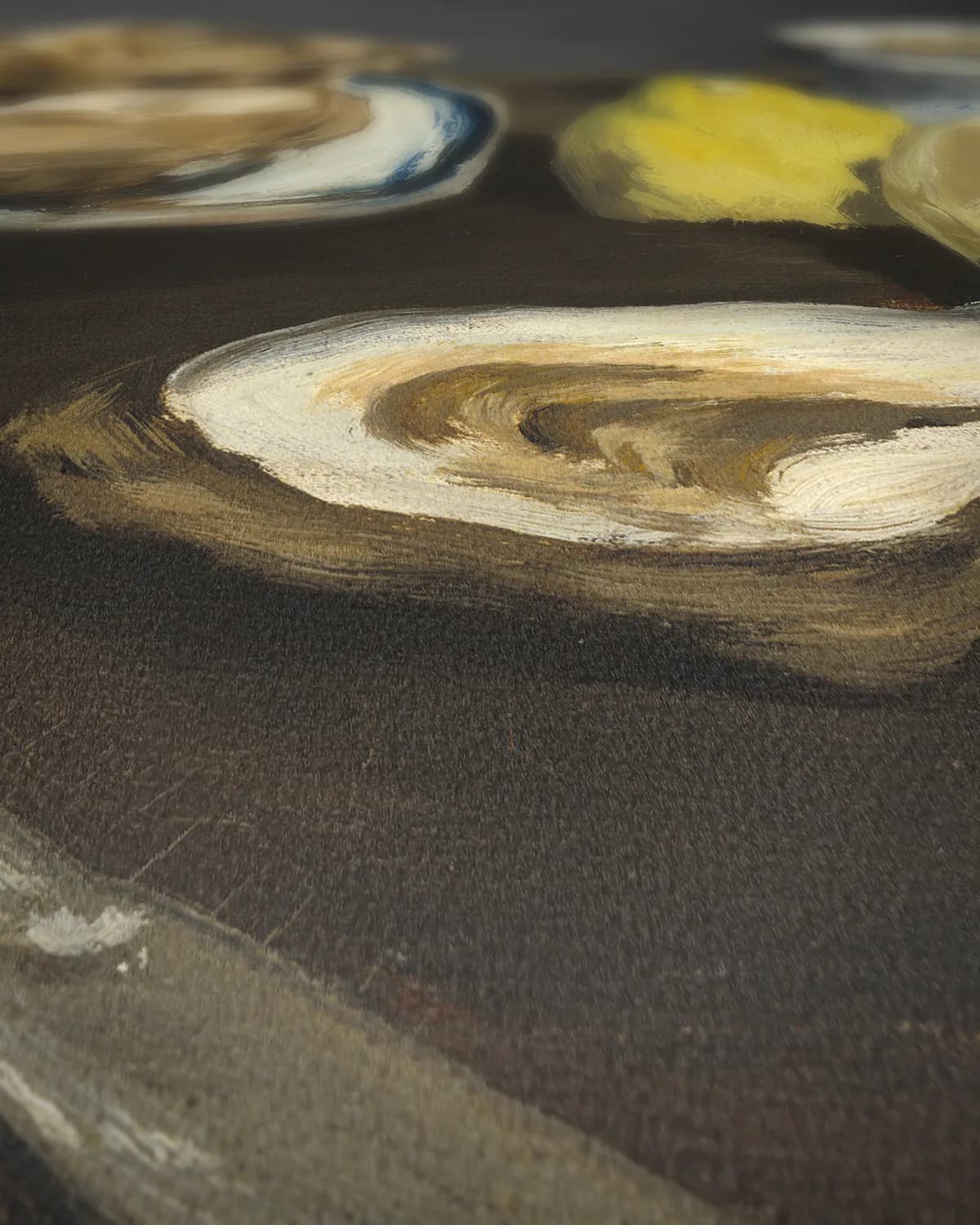 Oesters op geweven fluweel, uitsnede 1 van 3