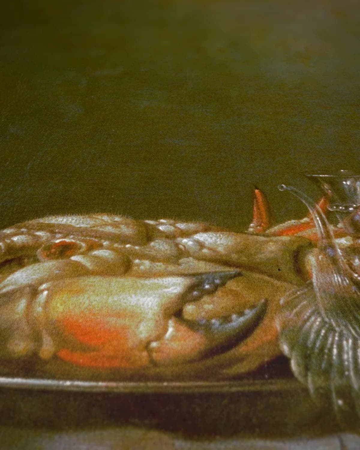 Ontbijt met krab op geweven fluweel, uitsnede 3 van 3