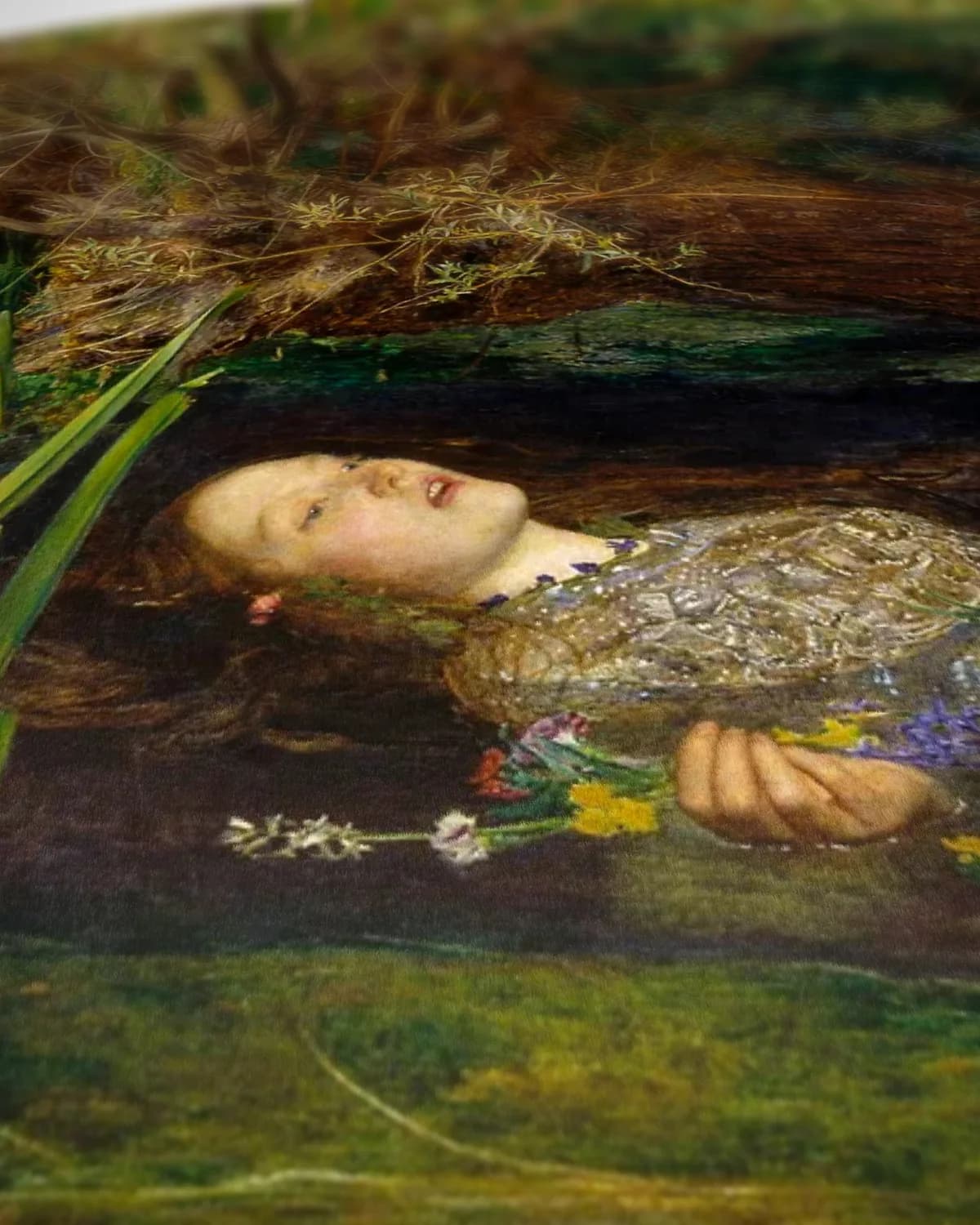 Ophelia op geweven fluweel, uitsnede 3 van 3