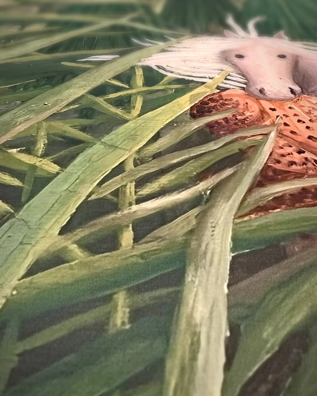 Paard Aangevallen door een Jaguar op geweven fluweel, uitsnede 3 van 3