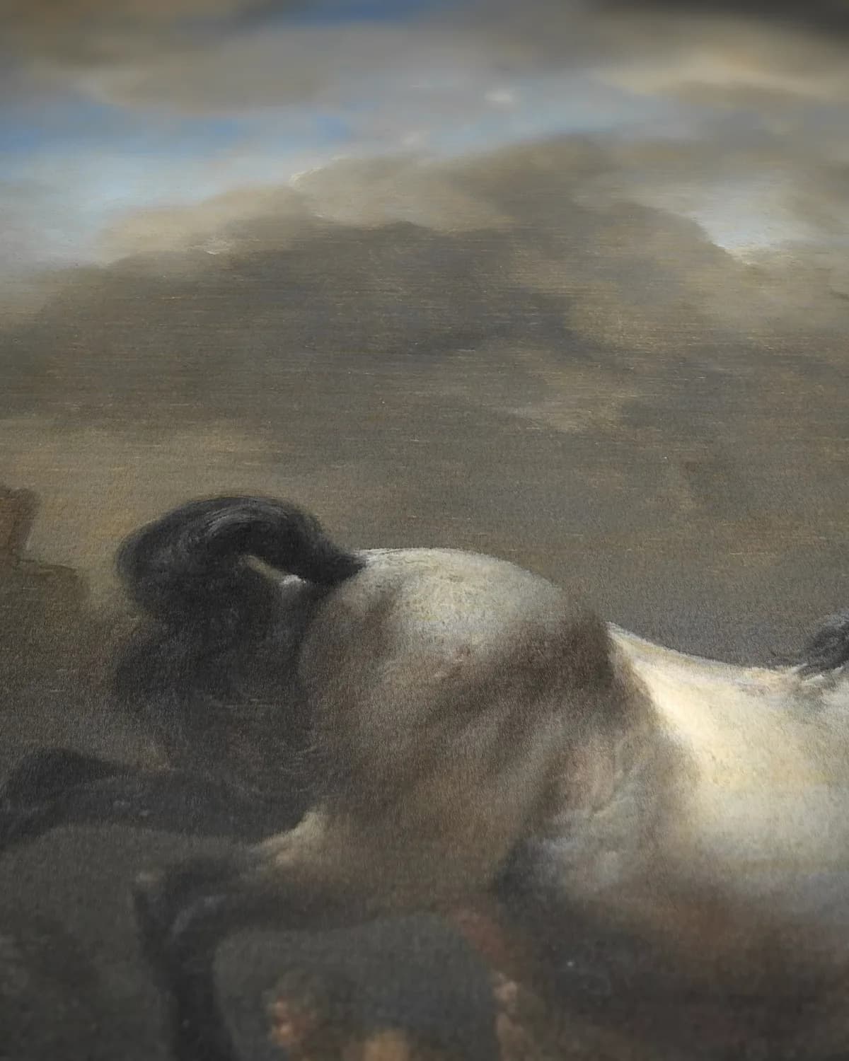 Paardenwedstrijd bij een grenspaal op geweven fluweel, uitsnede 3 van 3