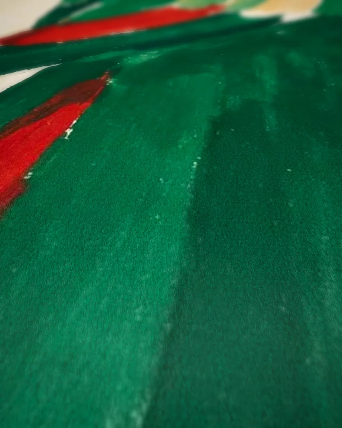 Papegaai op zand op geweven fluweel, uitsnede 1 van 3