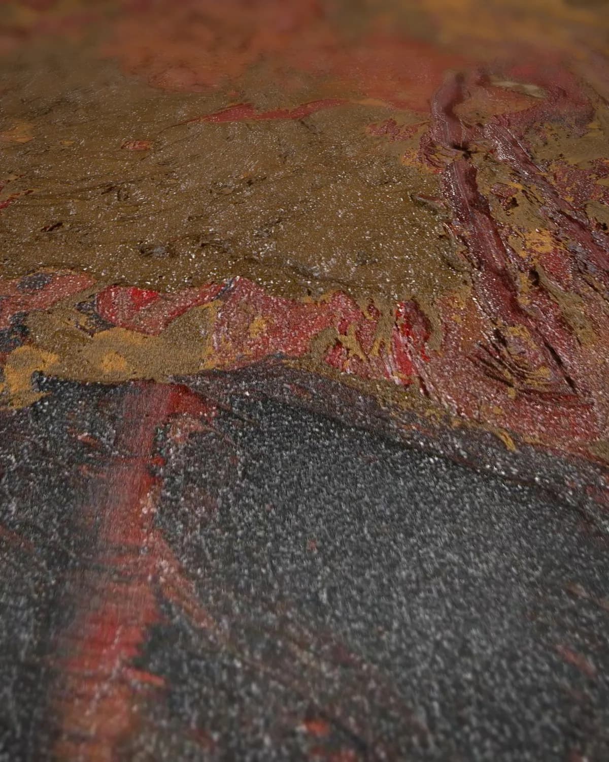 Peinture criminelle 4/56 op geweven fluweel, uitsnede 1 van 3