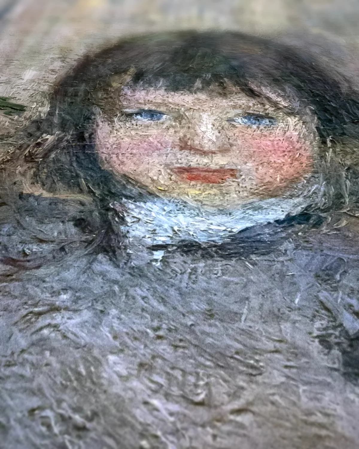 Portret van Félix in een jurkje op geweven fluweel, uitsnede 3 van 3