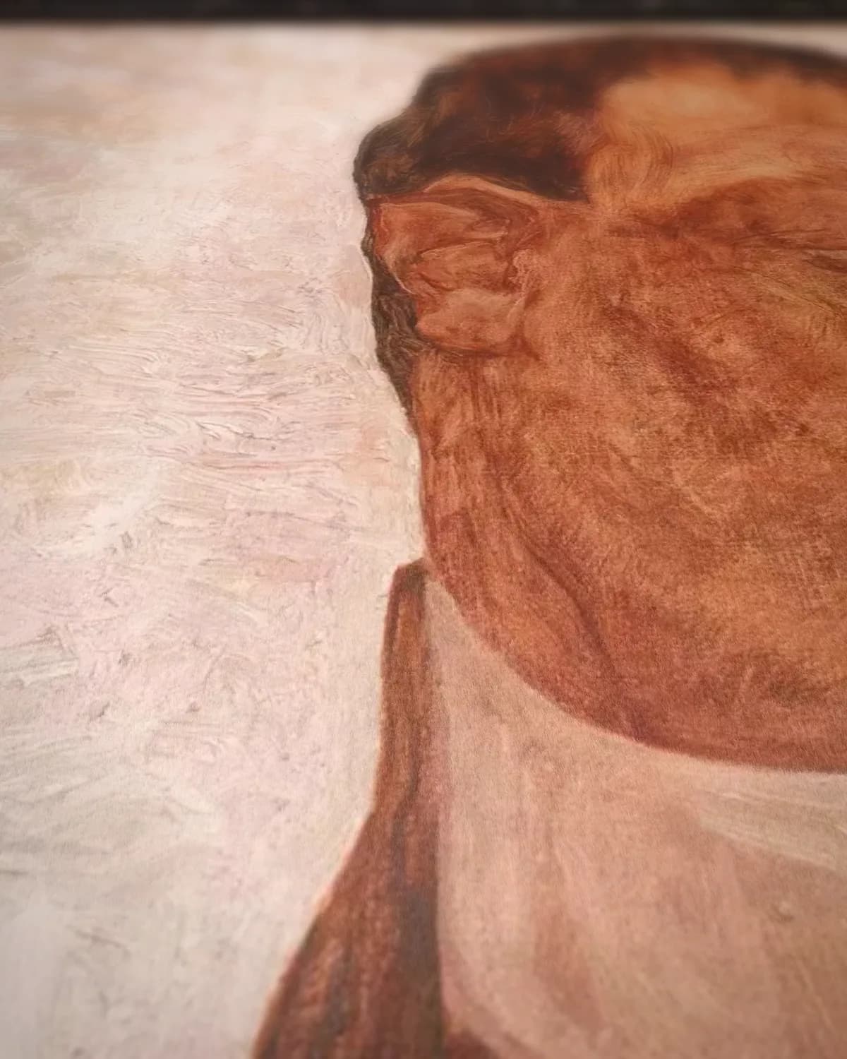 Portret van Arthur Roessler op geweven fluweel, uitsnede 3 van 3