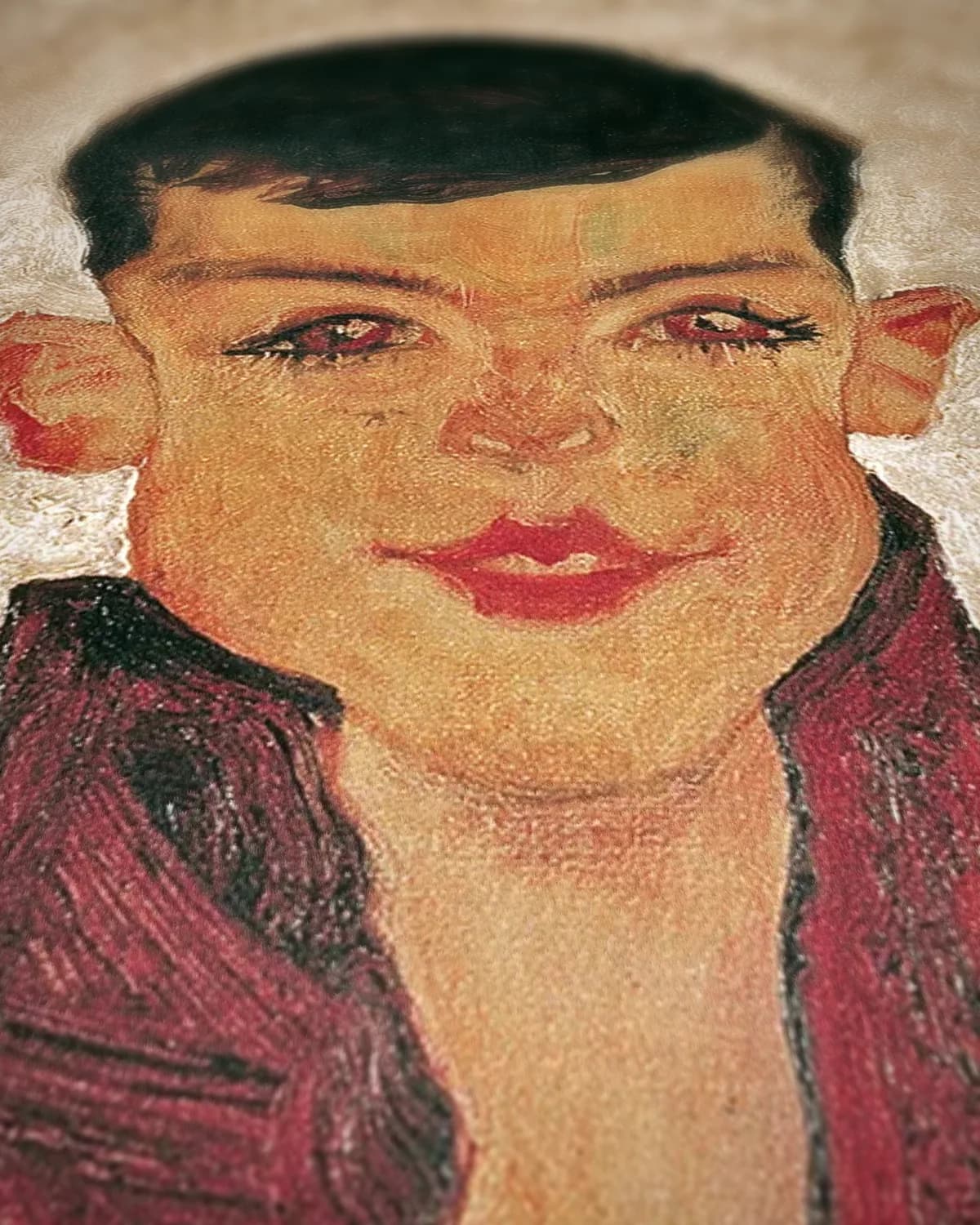Portret van Herbert Reiner op geweven fluweel, uitsnede 3 van 3