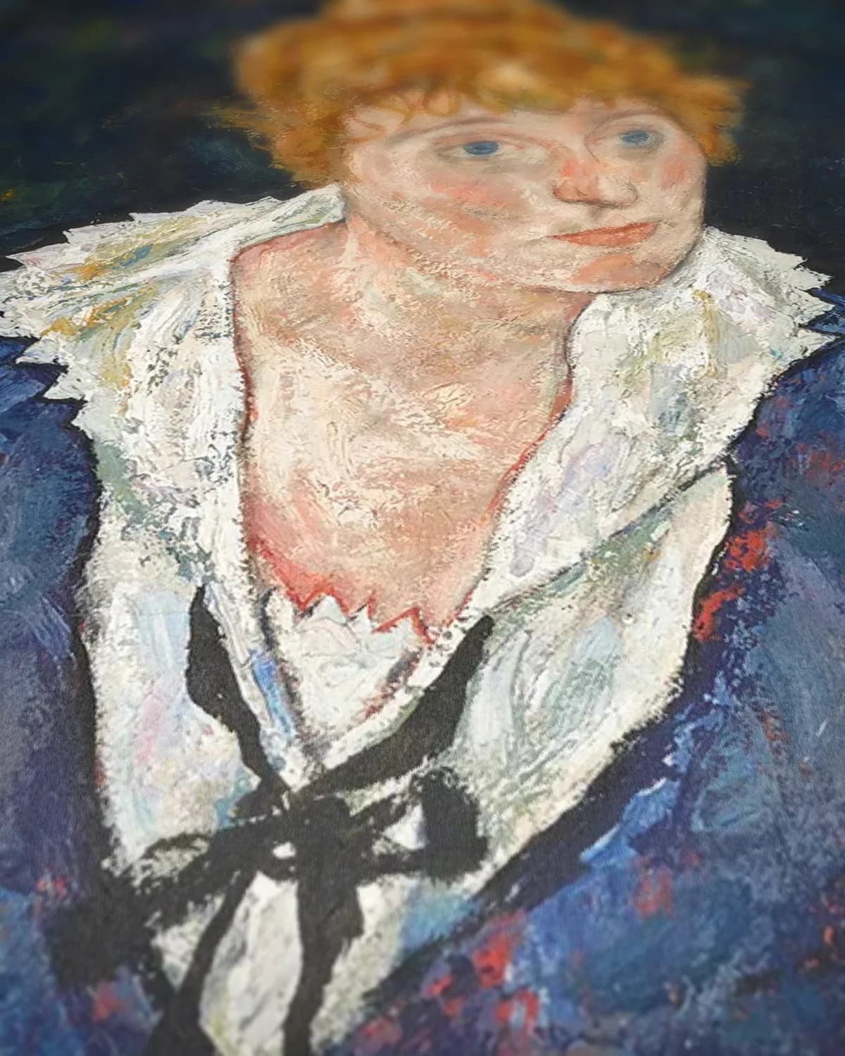 Portret van Edith Schiele, de vrouw van de kunstenaar op geweven fluweel, uitsnede 3 van 3