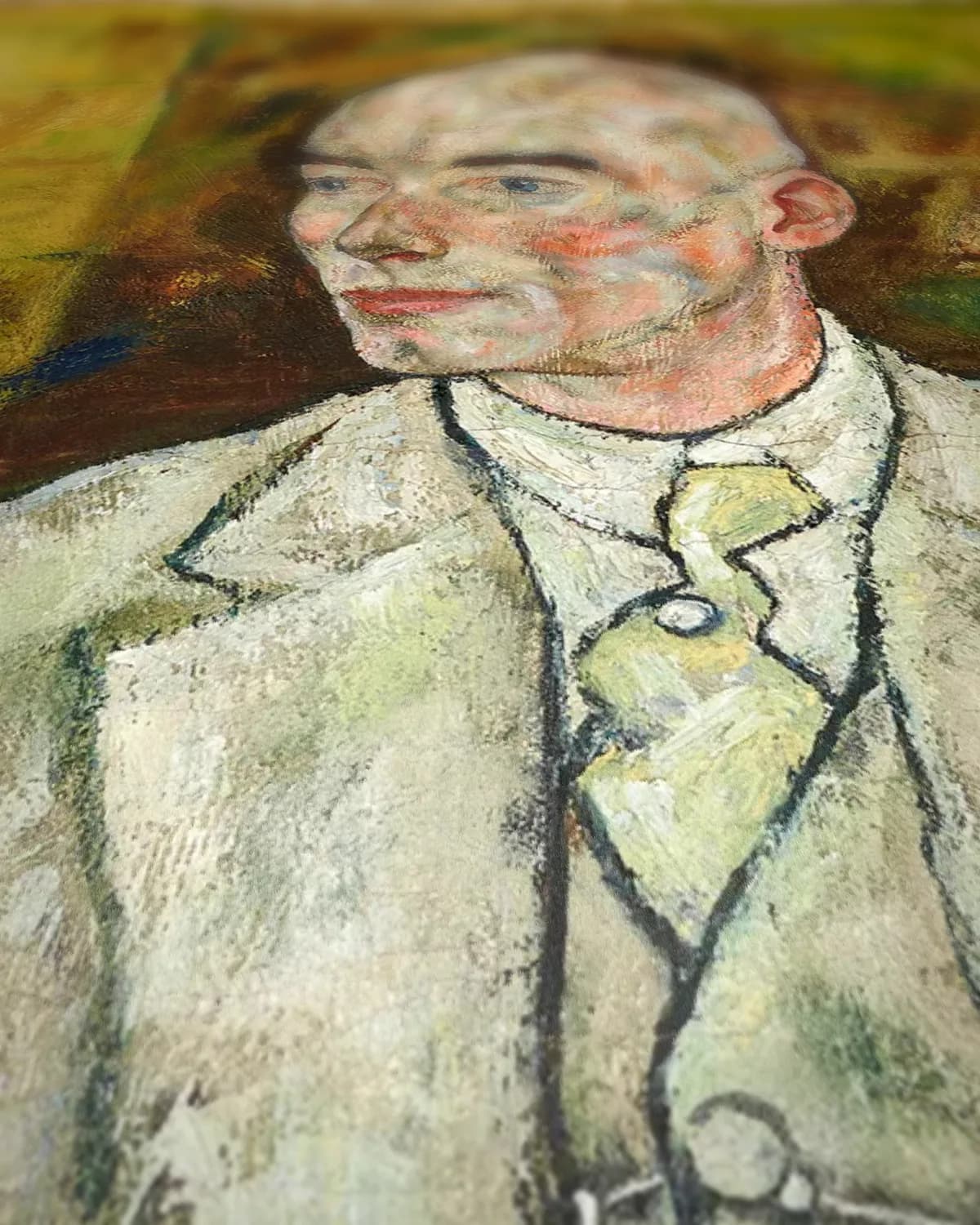Portret van Victor Ritter von Bauer op geweven fluweel, uitsnede 3 van 3
