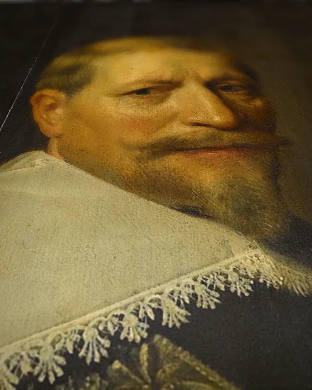 Portret van Adam van Westerwolt (1580-1639) op geweven fluweel, uitsnede 3 van 3