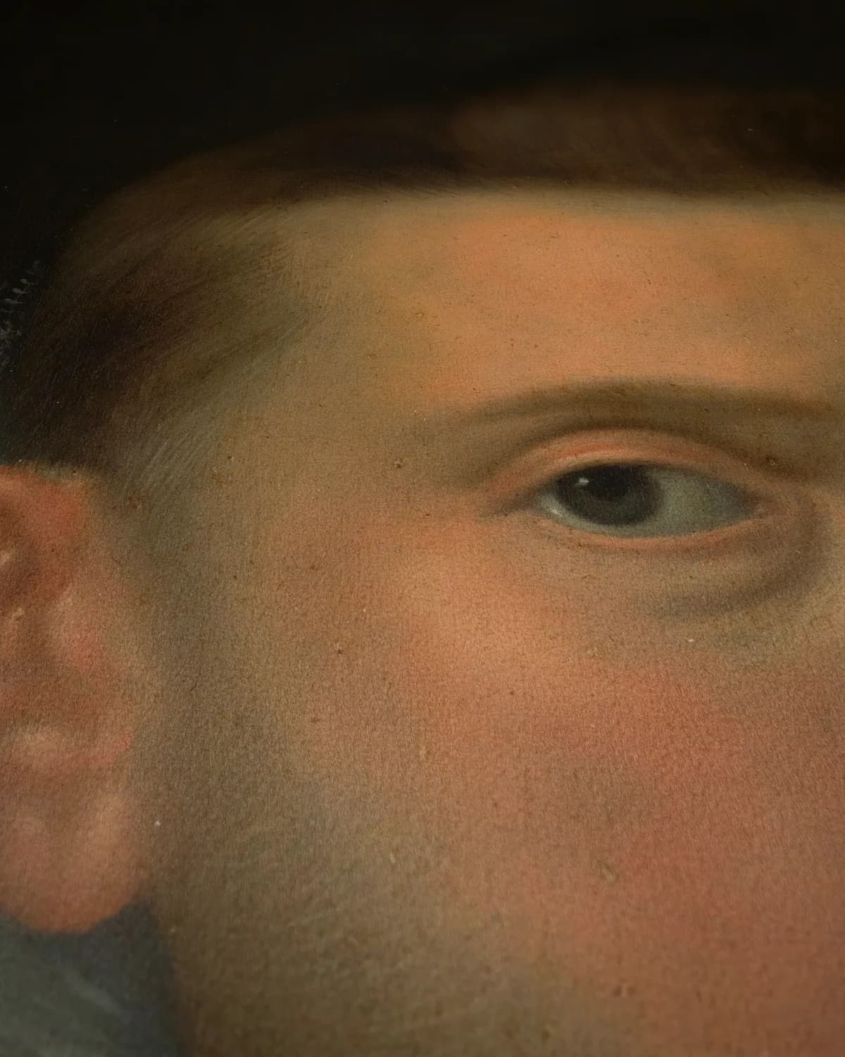 Portret van Albrecht van Oostenrijk (1559-1621), aartshertog op geweven fluweel, uitsnede 3 van 3