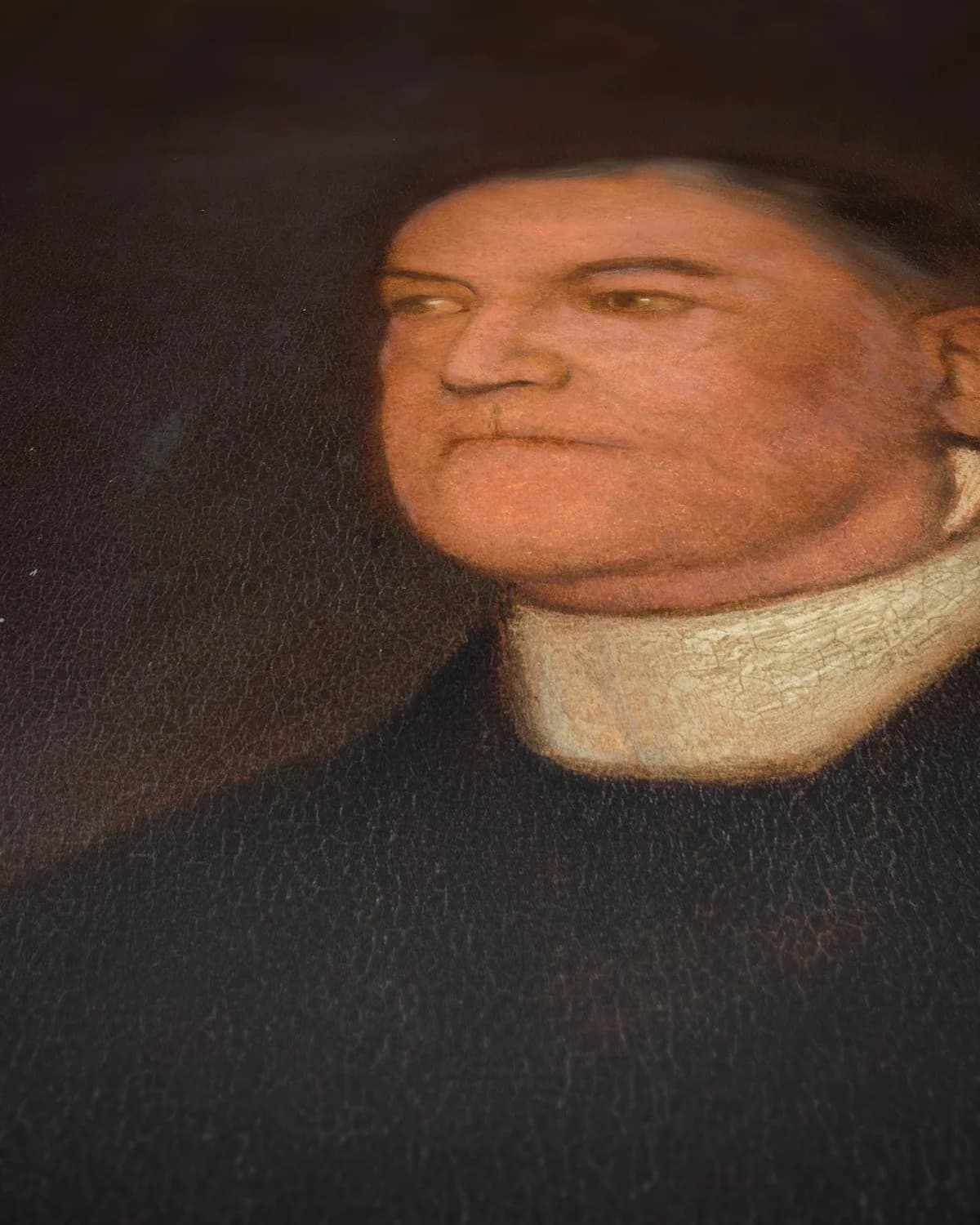 Portret van Augustinus Gerardus Hubertus van Rijckevorsel (1828 - 's-Hertogenbosch - 1891) op geweven fluweel, uitsnede 3 van 3