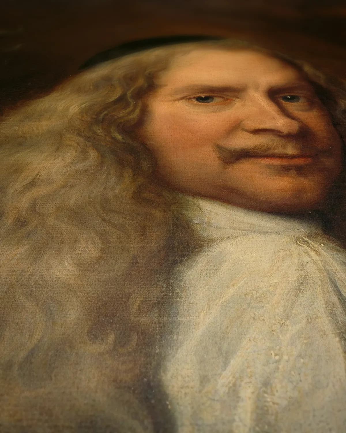 Portret van Cornelis van Aerssen, heer van Sommelsdijk op geweven fluweel, uitsnede 3 van 3