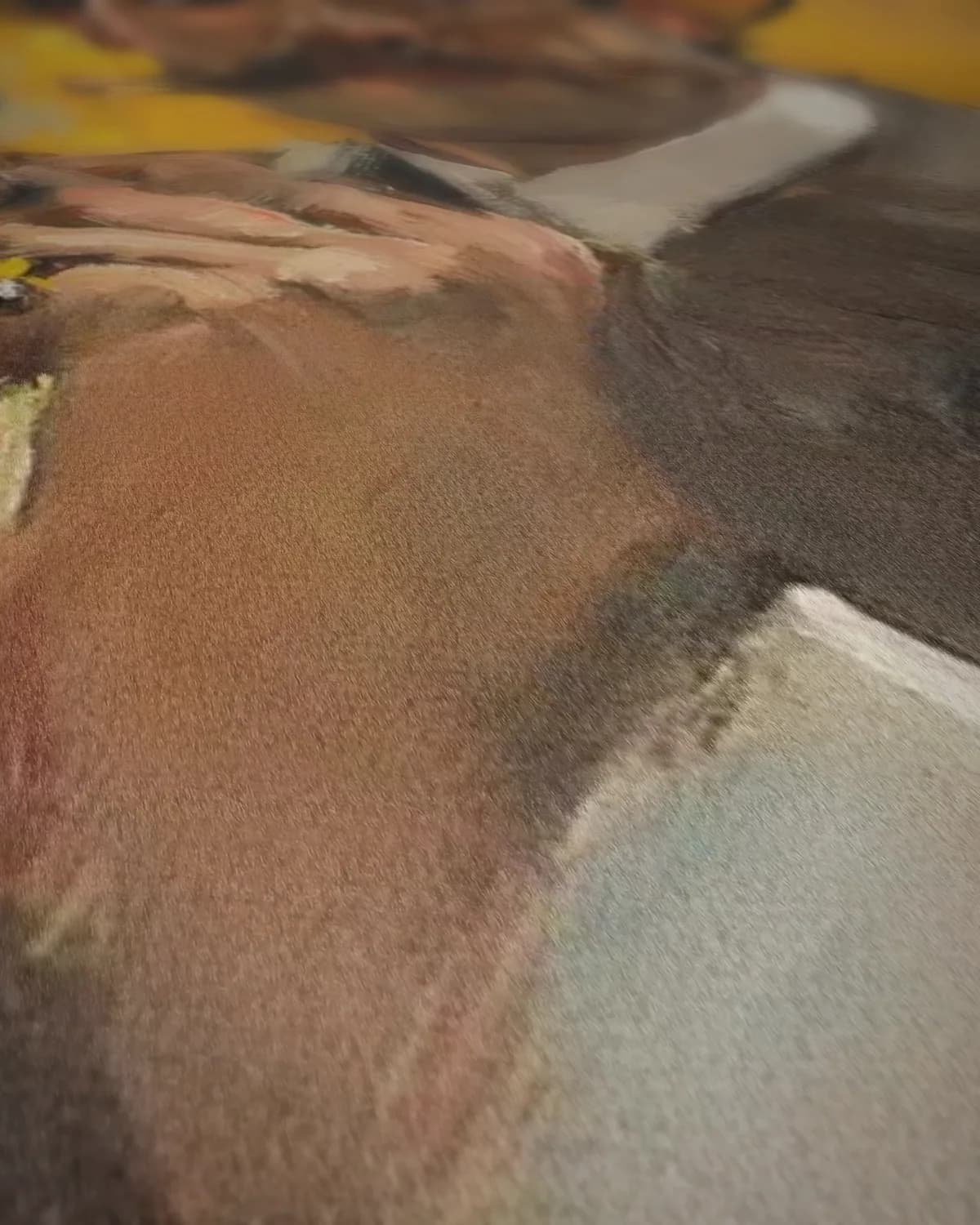 Portret van de schilder Francesco Santoro op geweven fluweel, uitsnede 2 van 3