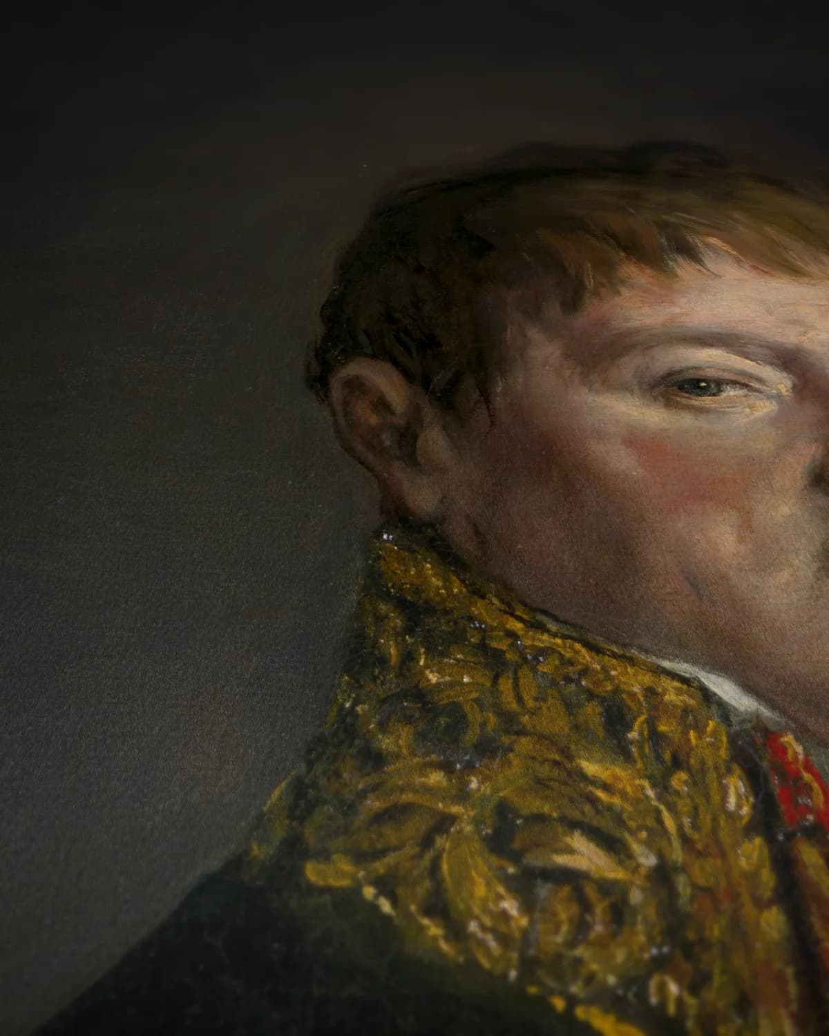Portret van Don Juan Antonio Cuervo op geweven fluweel, uitsnede 3 van 3