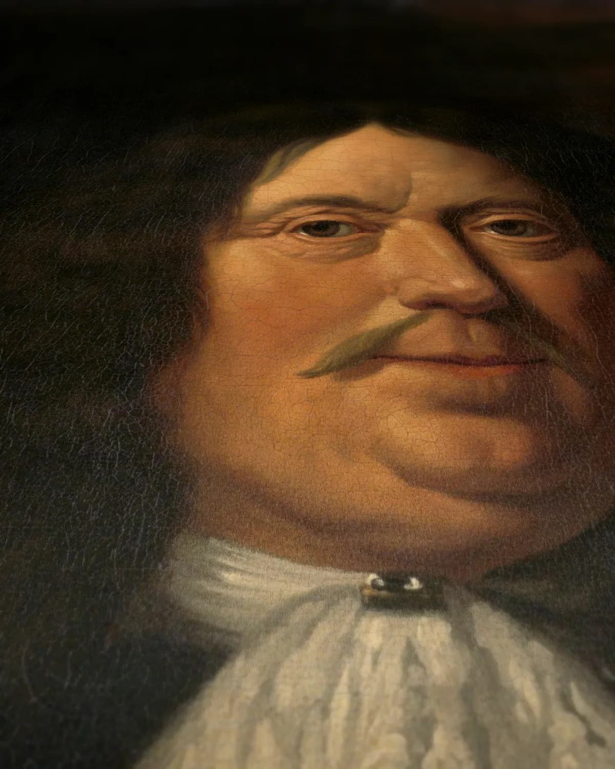 Portret van een admiraal, vermoedelijk Adriaen Banckert op geweven fluweel, uitsnede 3 van 3