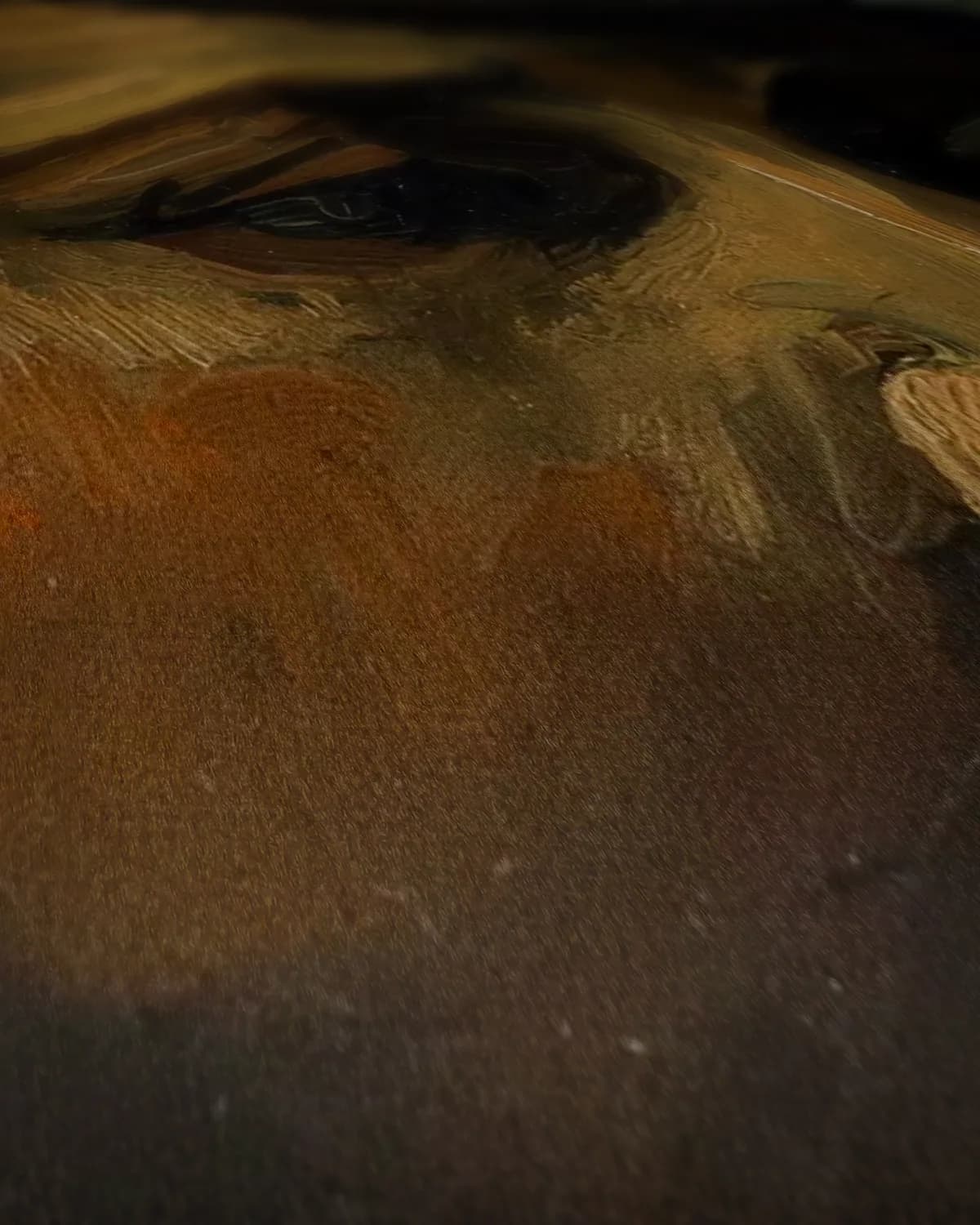 Portret van een boer op geweven fluweel, uitsnede 2 van 3