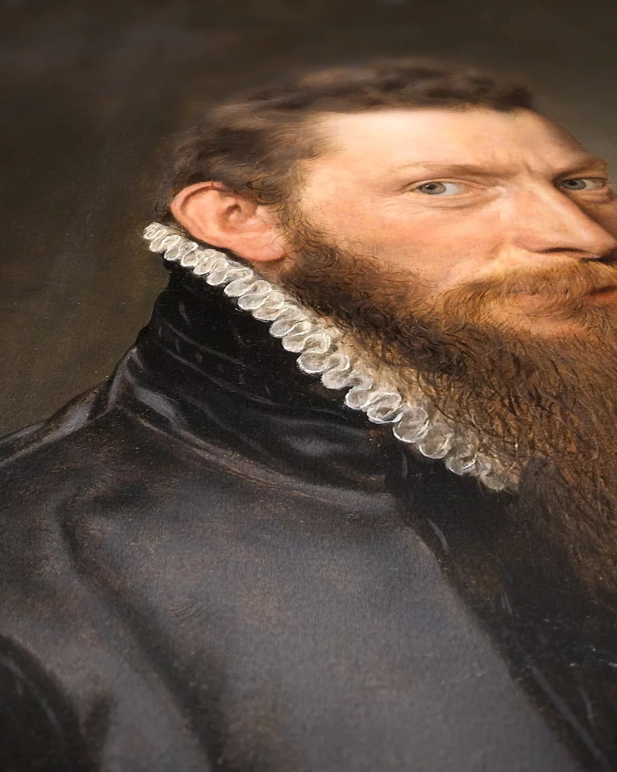 Portret van een edelman op geweven fluweel, uitsnede 3 van 3