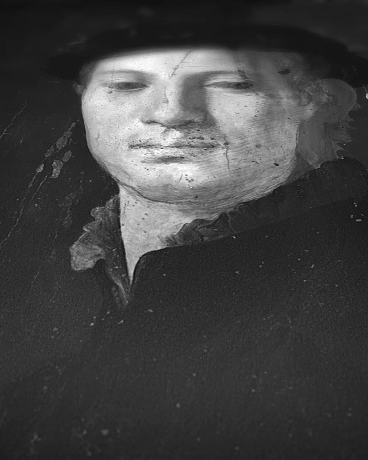 Portret van een jongeman op geweven fluweel, uitsnede 3 van 3
