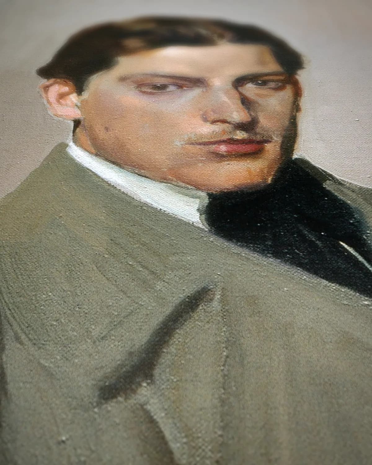 Portret van een jongeman op geweven fluweel, uitsnede 3 van 3