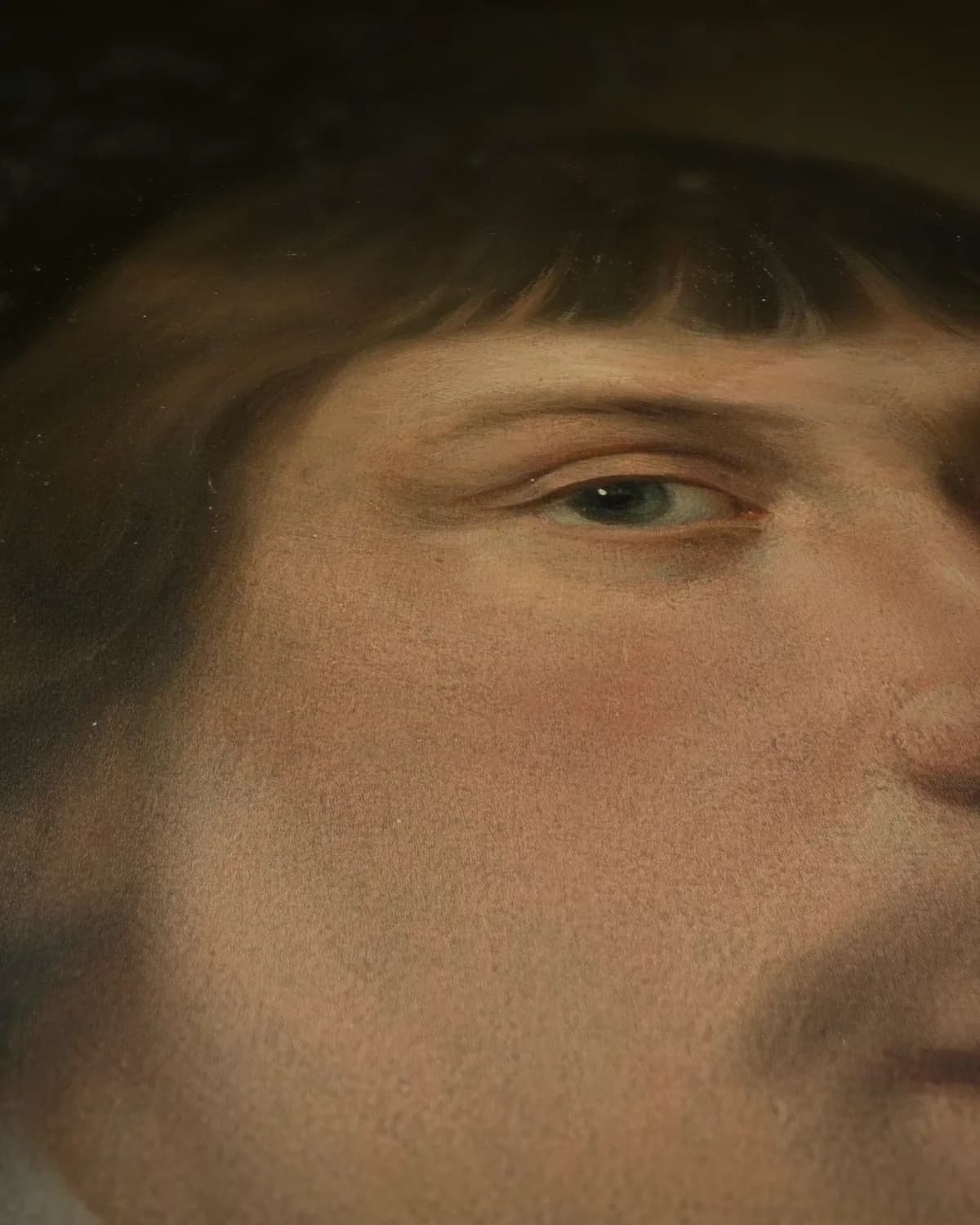 Portret van een man op geweven fluweel, uitsnede 3 van 3
