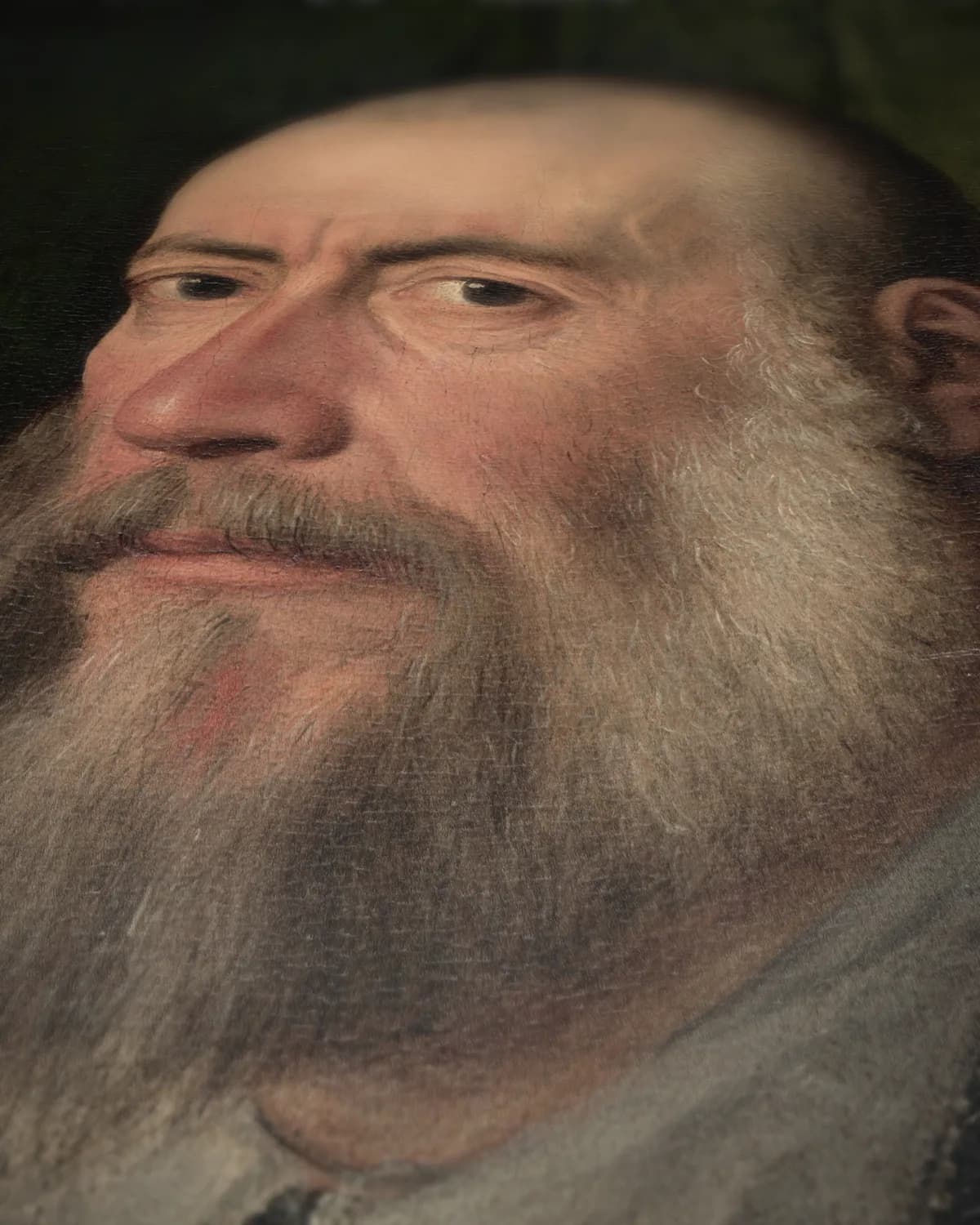 Portret van een oude man op geweven fluweel, uitsnede 3 van 3