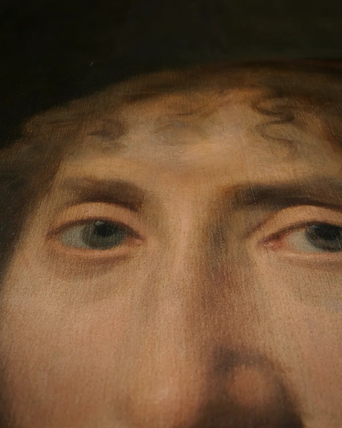 Portret van een vrouw op geweven fluweel, uitsnede 3 van 3