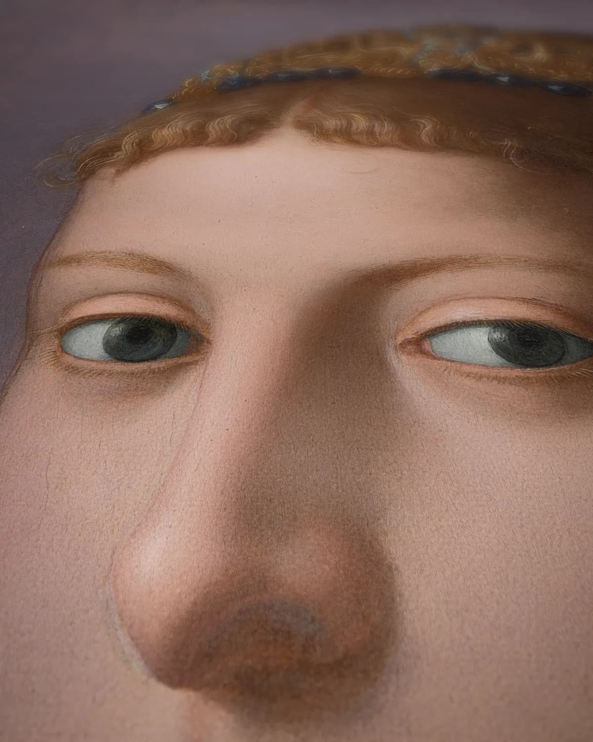 Portret van een vrouw op geweven fluweel, uitsnede 3 van 3