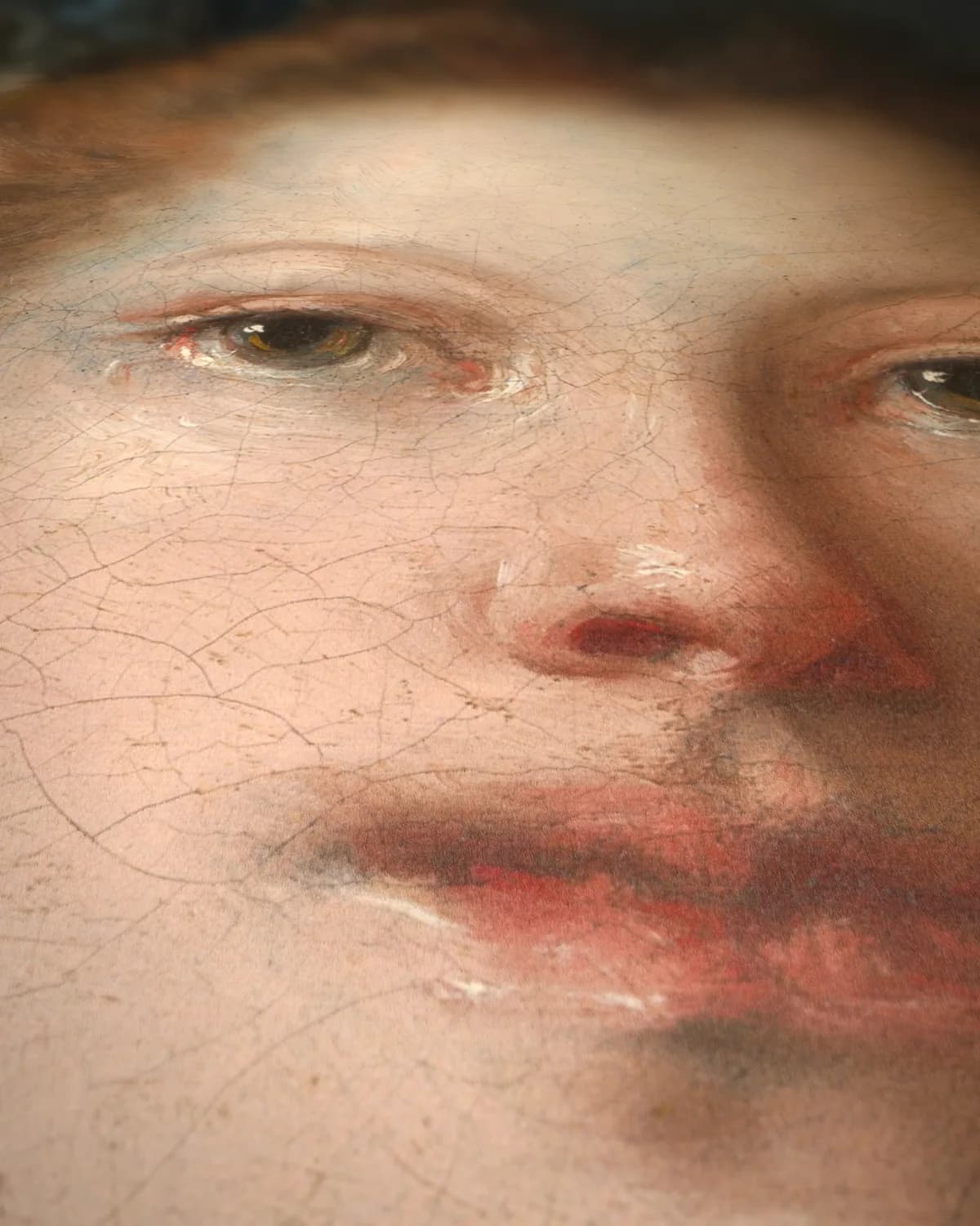 Portret van een vrouw op geweven fluweel, uitsnede 3 van 3