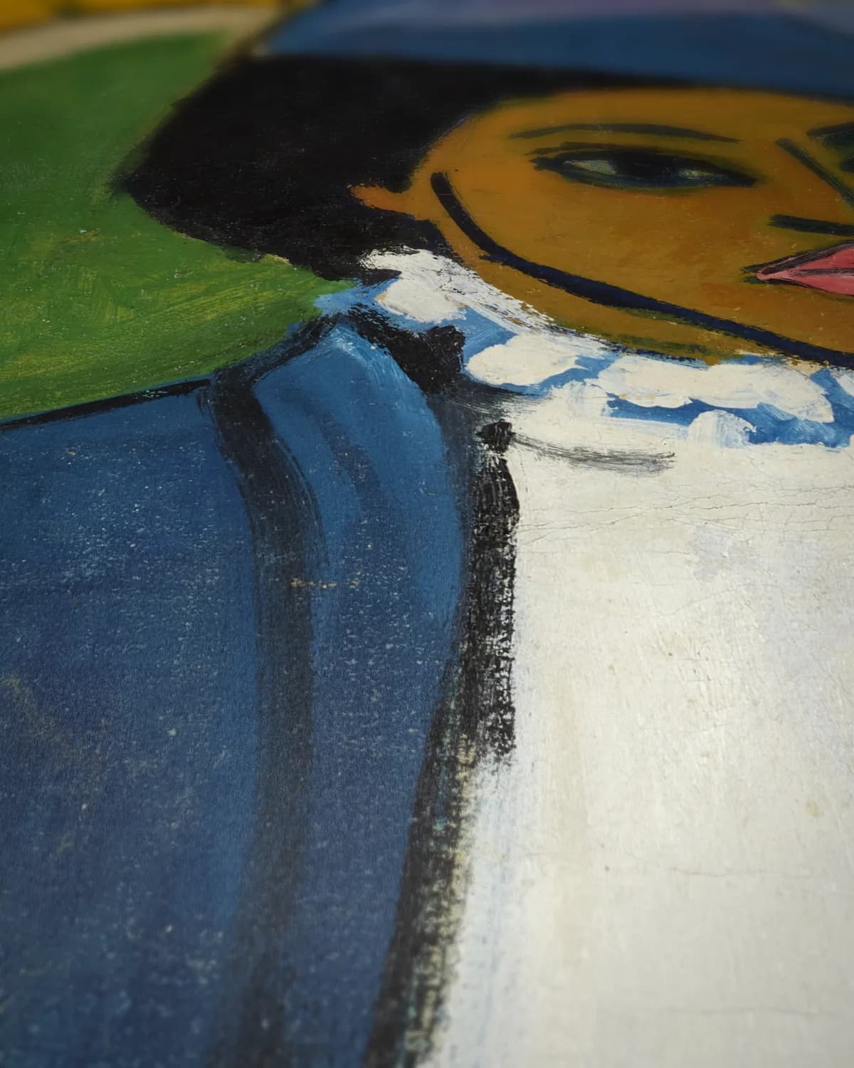 Portret van een vrouw op geweven fluweel, uitsnede 3 van 3