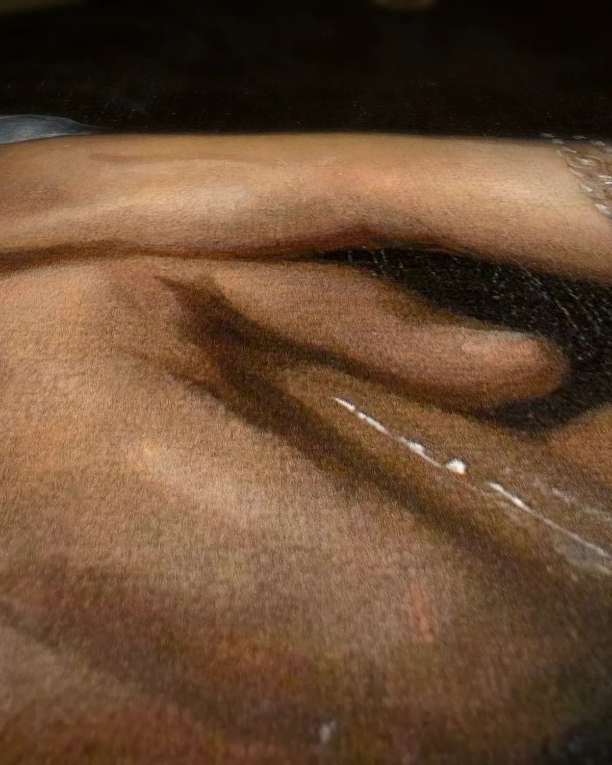 Portret van een vrouw op geweven fluweel, uitsnede 1 van 3
