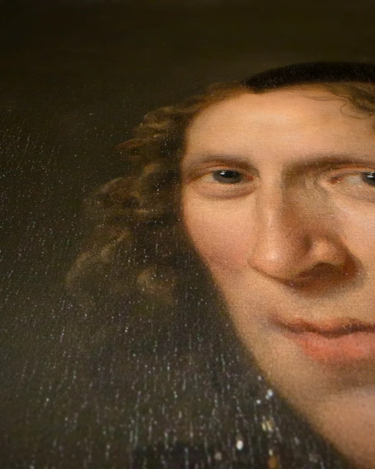Portret van een vrouw op geweven fluweel, uitsnede 3 van 3