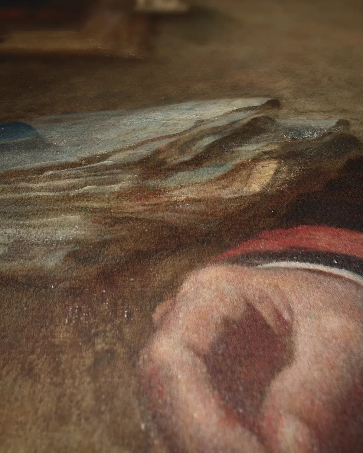 Portret van Genio C. Scott op geweven fluweel, uitsnede 1 van 3