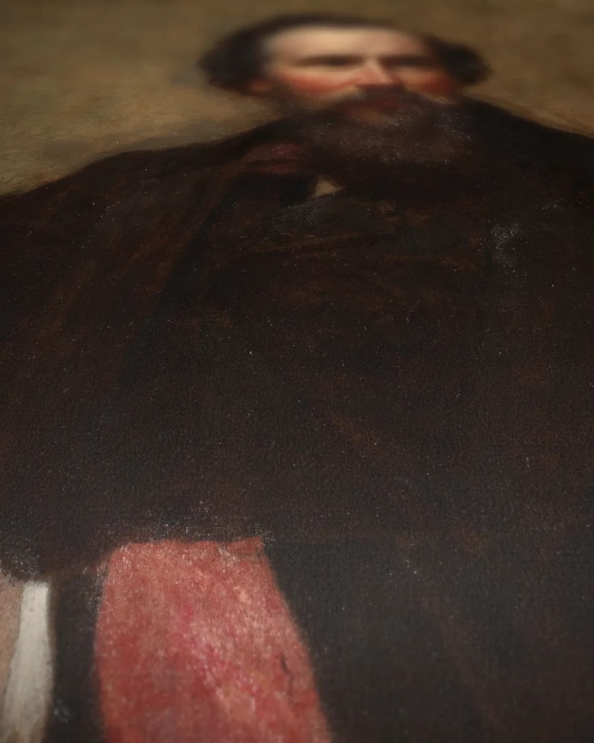 Portret van Genio C. Scott op geweven fluweel, uitsnede 3 van 3