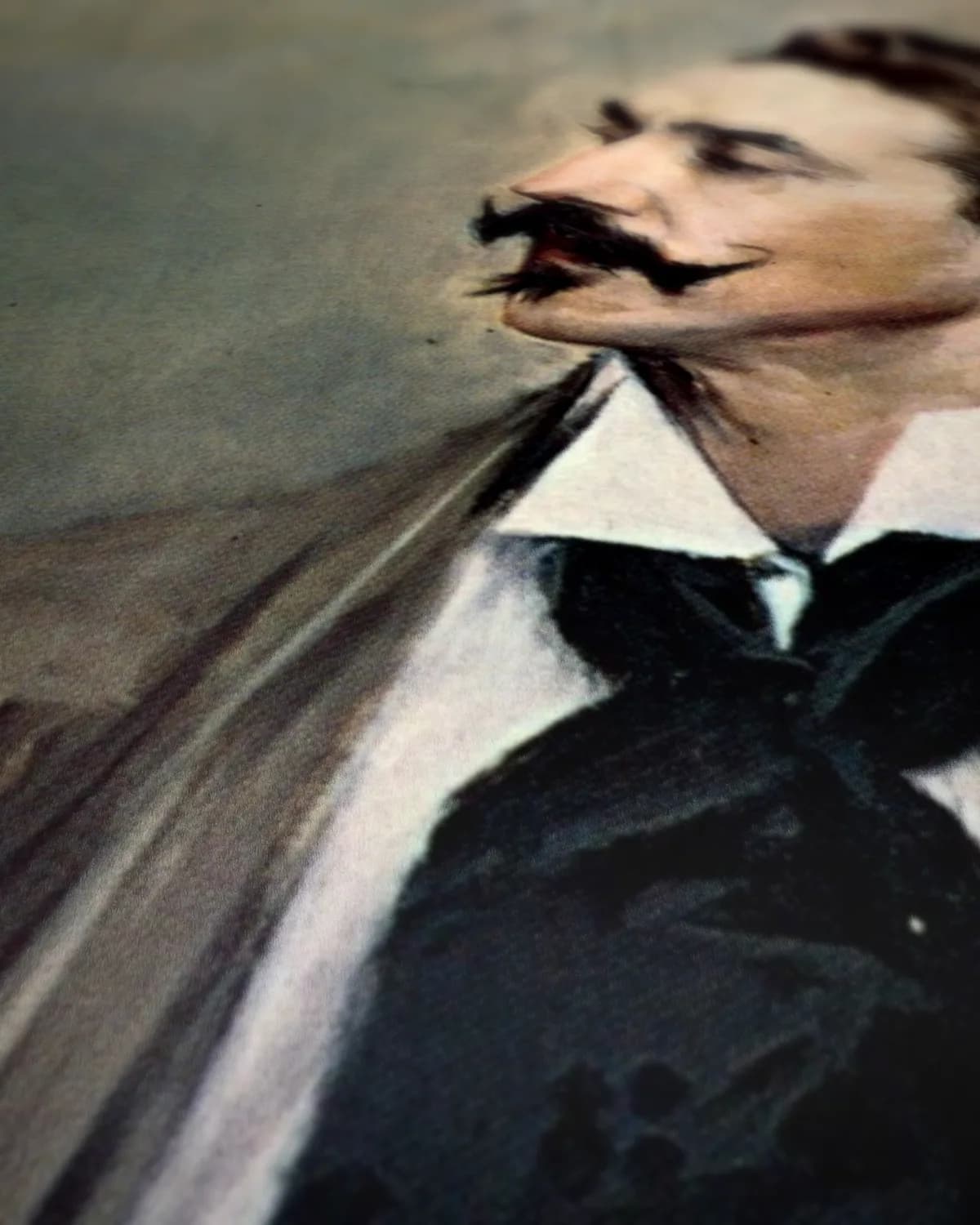 Portret van graaf Robert de Montesquiou op geweven fluweel, uitsnede 3 van 3