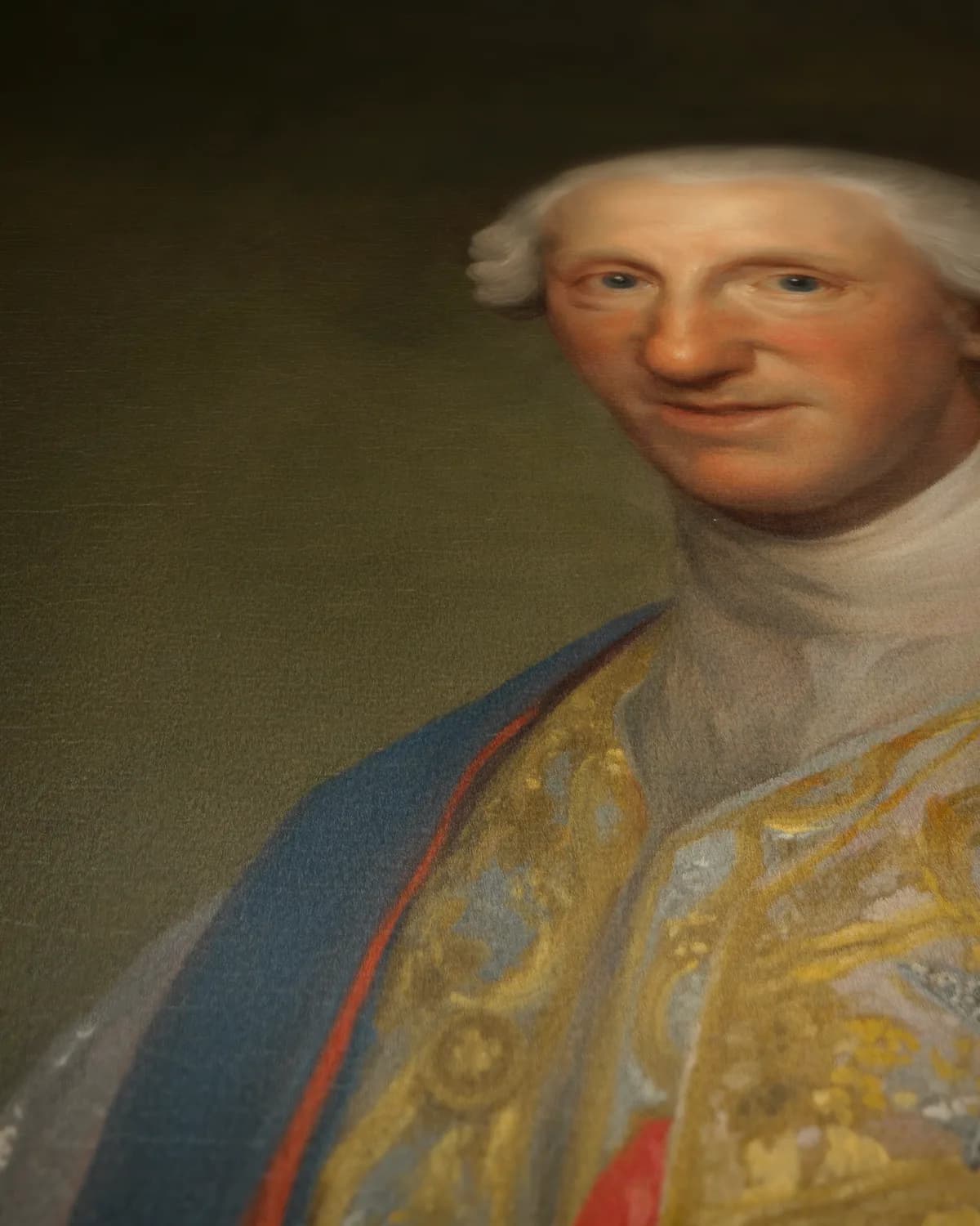 Portret van infant Don Luis de Borbón op geweven fluweel, uitsnede 3 van 3