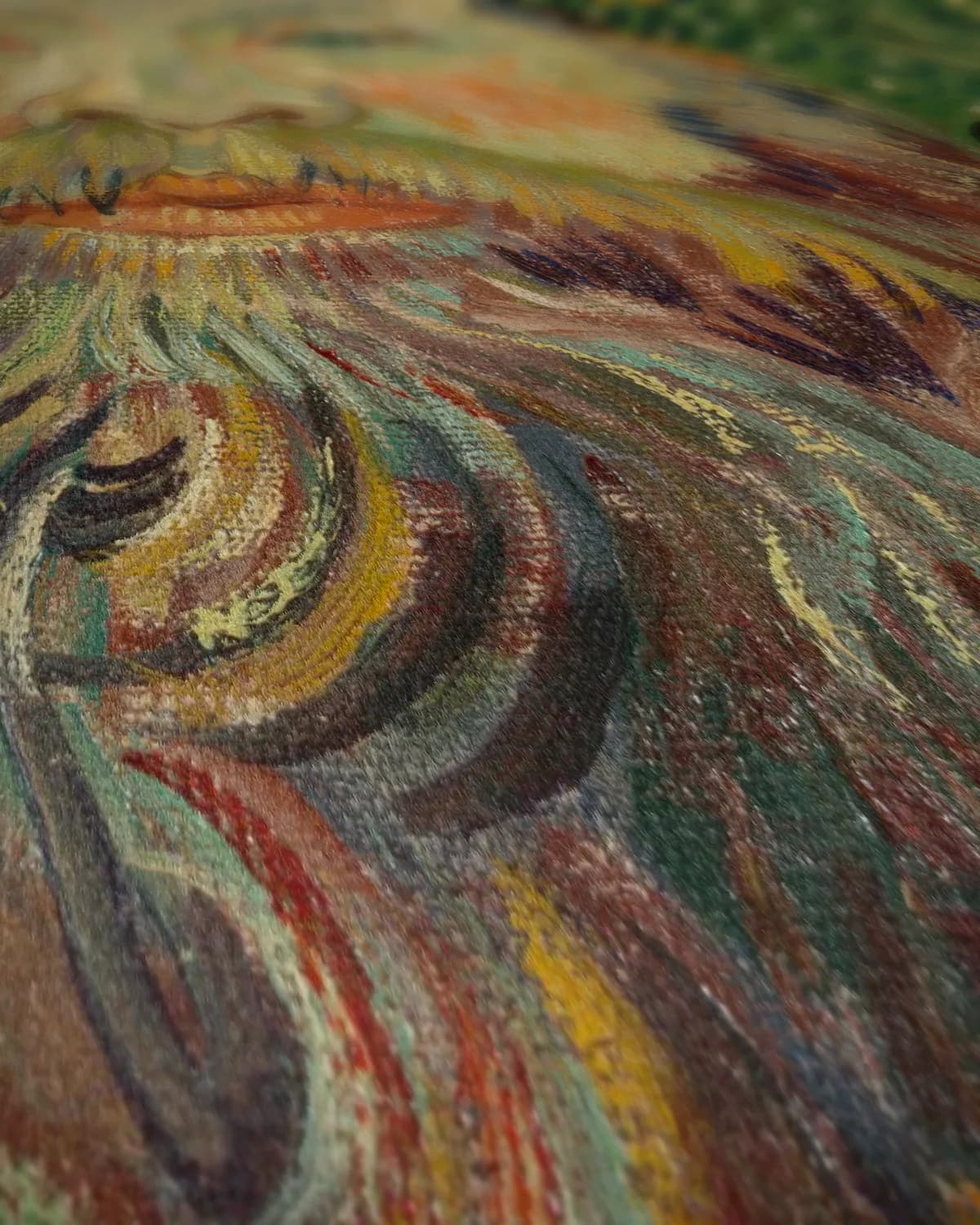 Portret van Joseph Roulin op geweven fluweel, uitsnede 2 van 3