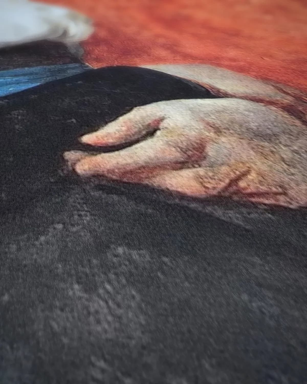 Portret van Louise Trudaine op geweven fluweel, uitsnede 2 van 3