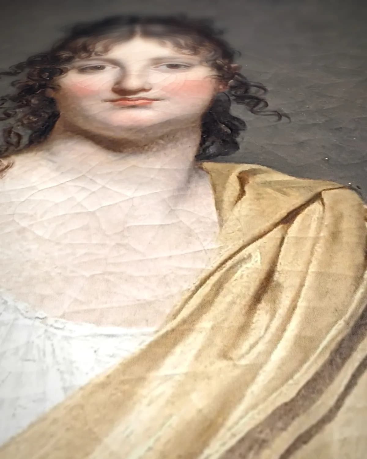 Portret van Madame de Verninac op geweven fluweel, uitsnede 3 van 3