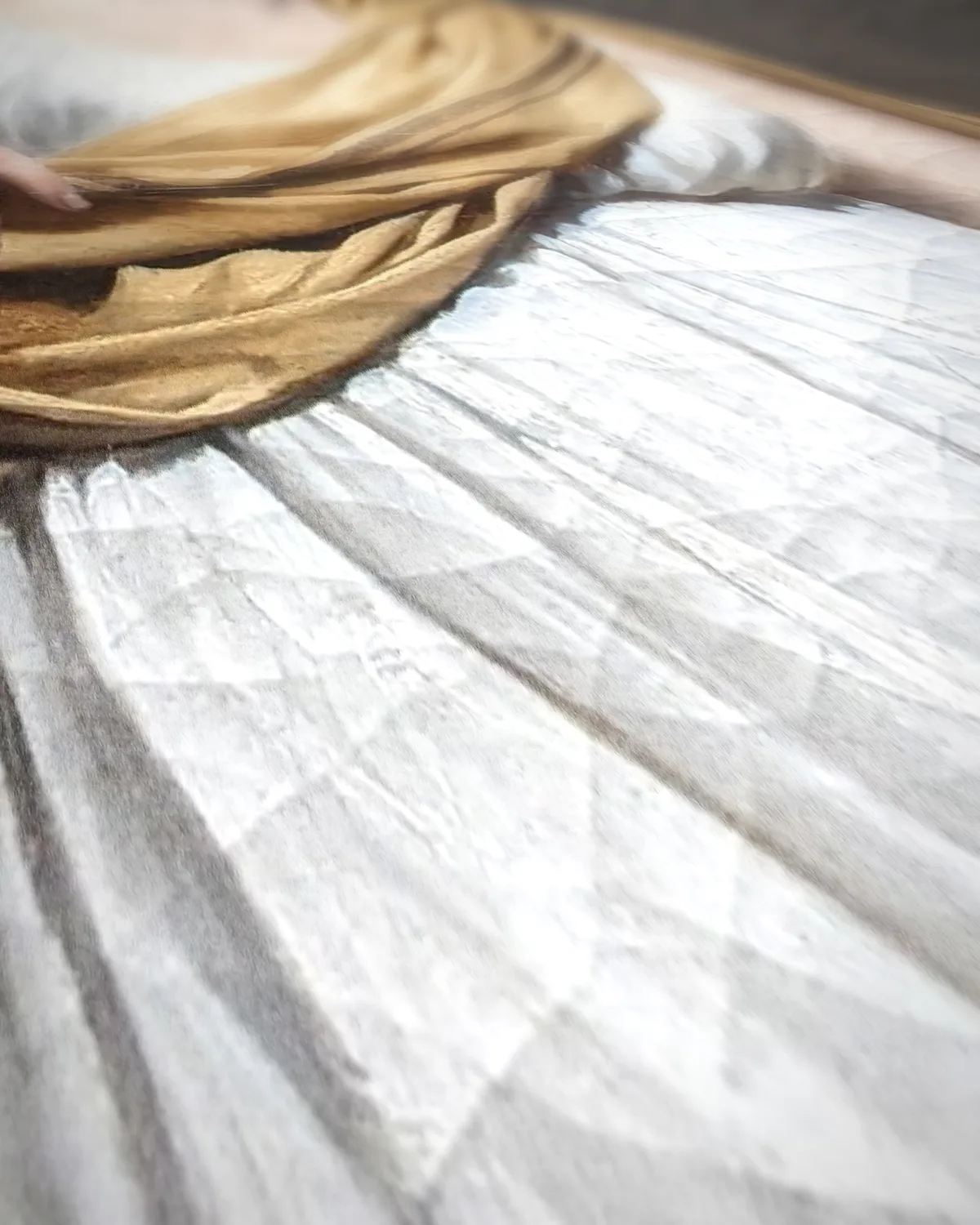 Portret van Madame de Verninac op geweven fluweel, uitsnede 2 van 3