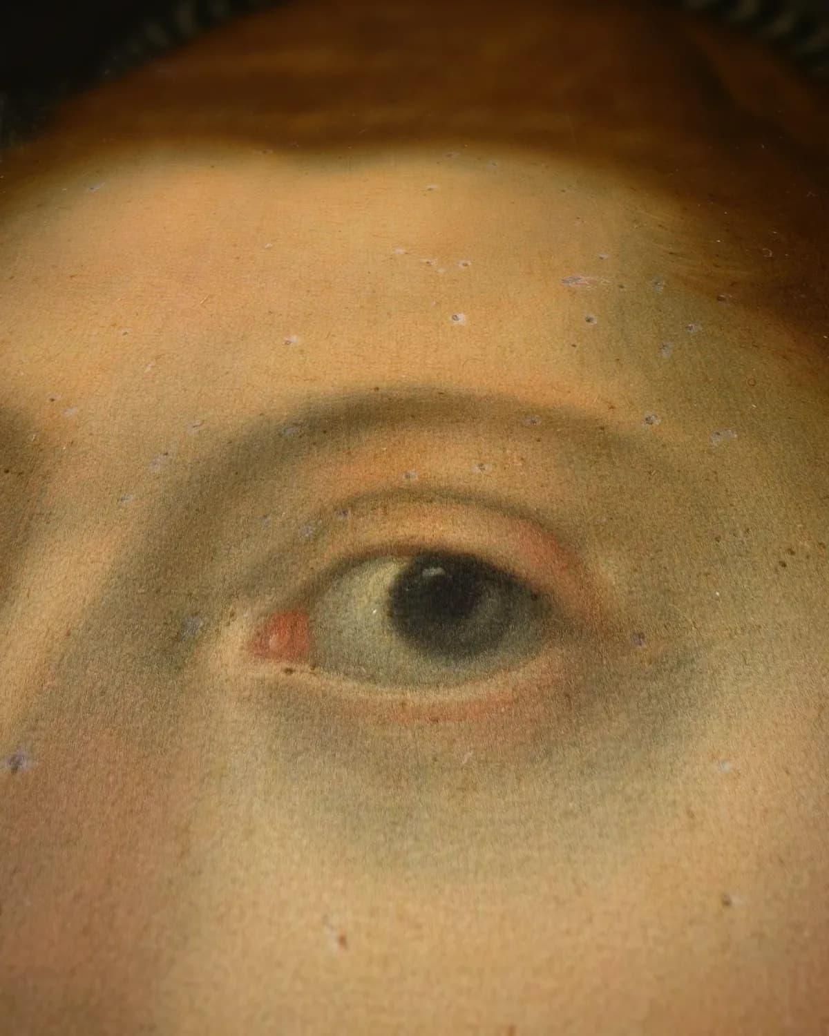 Portret van Margaretha van Oostenrijk (1584-1611), koningin van Spanje op geweven fluweel, uitsnede 3 van 3