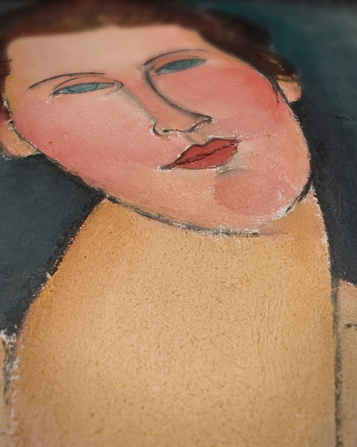 Portret van mevrouw Cécile van Muyden op geweven fluweel, uitsnede 3 van 3