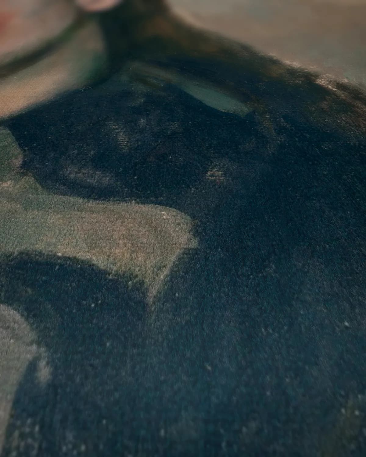 Portret van mevrouw Cézanne op geweven fluweel, uitsnede 1 van 3