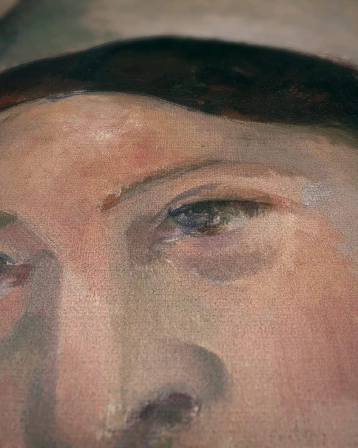 Portret van mevrouw Cézanne op geweven fluweel, uitsnede 3 van 3