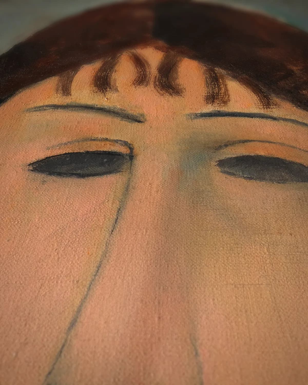 Portret van mevrouw Zborowska op geweven fluweel, uitsnede 3 van 3