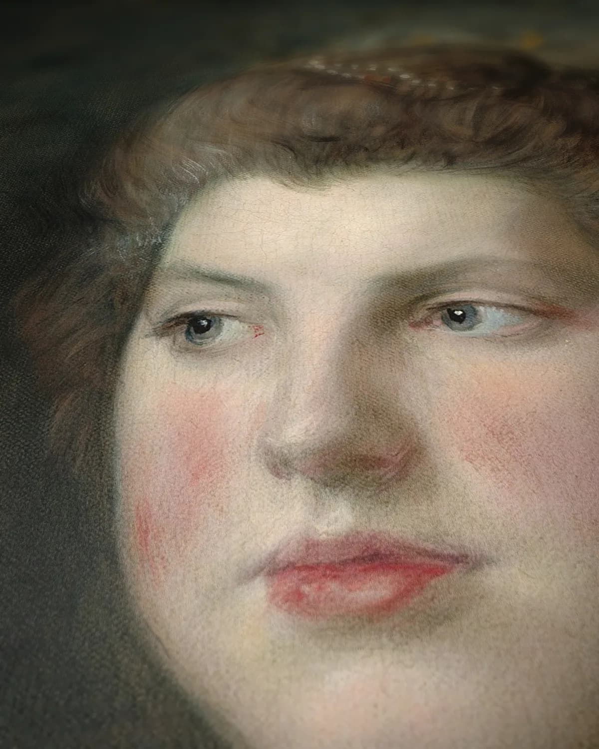 Portret van Mrs. Thomas Graham op geweven fluweel, uitsnede 3 van 3