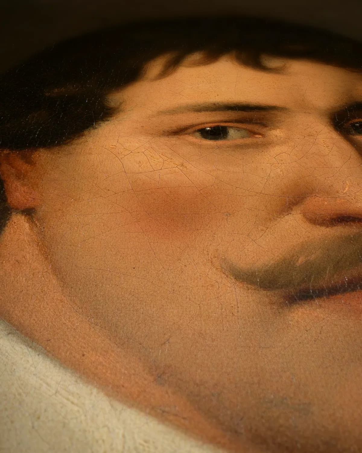 Portret van Nicolaas de Witte (1603-1629) op geweven fluweel, uitsnede 3 van 3