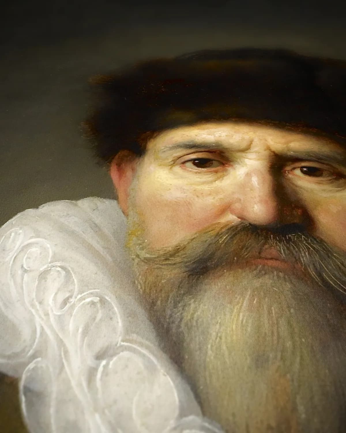 Portret van Nicolaes Ruts op geweven fluweel, uitsnede 3 van 3