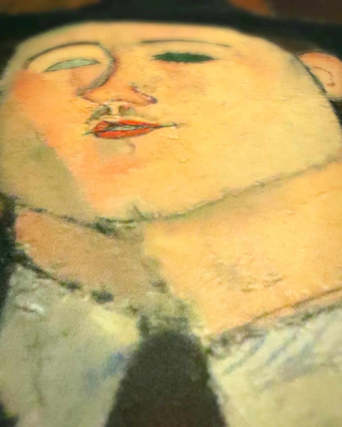 Portret van Paul Guillaume op geweven fluweel, uitsnede 3 van 3