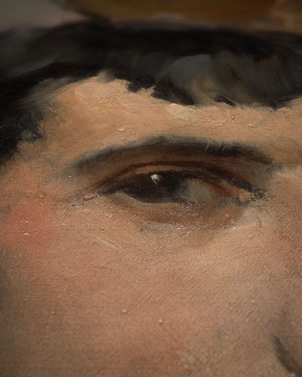 Portret van Renoir op geweven fluweel, uitsnede 3 van 3